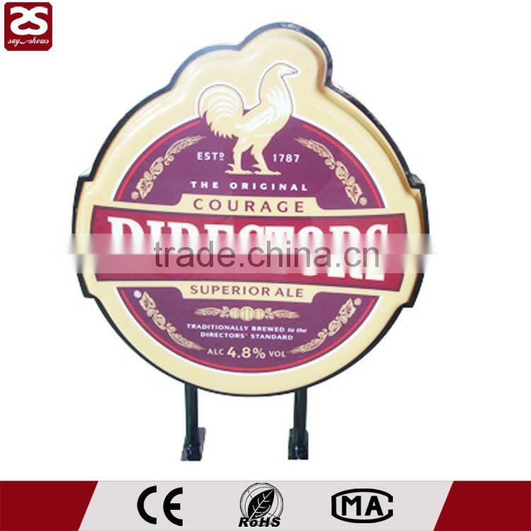 Custom LED Double sided Vacuum Formed Acrylic Circle Outdoor Sign Light Box