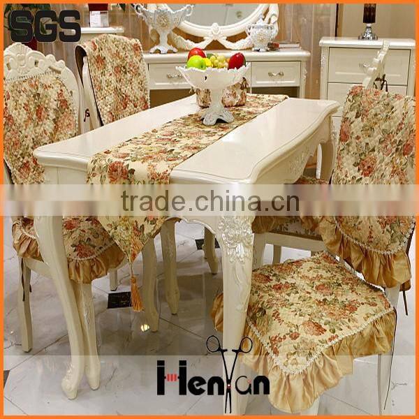 wholesale custom sequin jacquard damask table runner