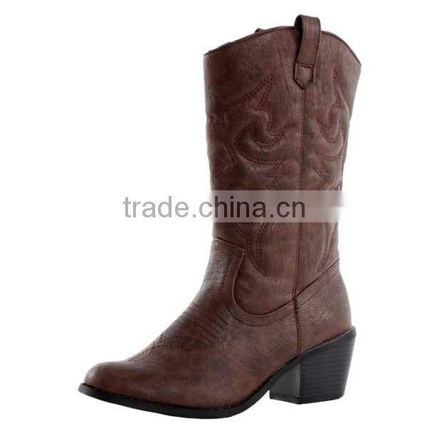 Fashion New Cowgirl Women Western Leather Boots