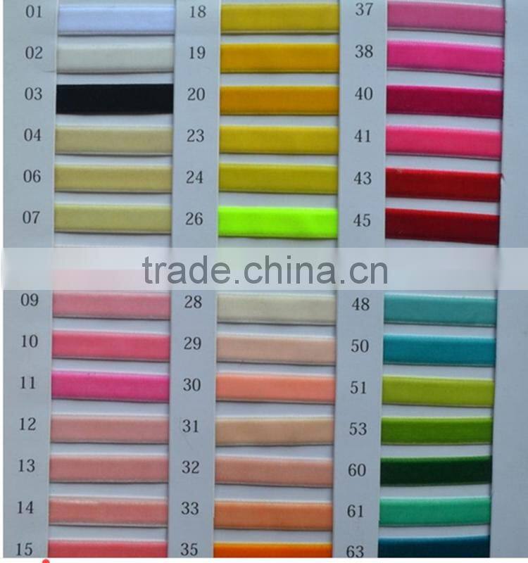 China Factory Wholesale Single Face Velvet Ribbon for Garment trimming