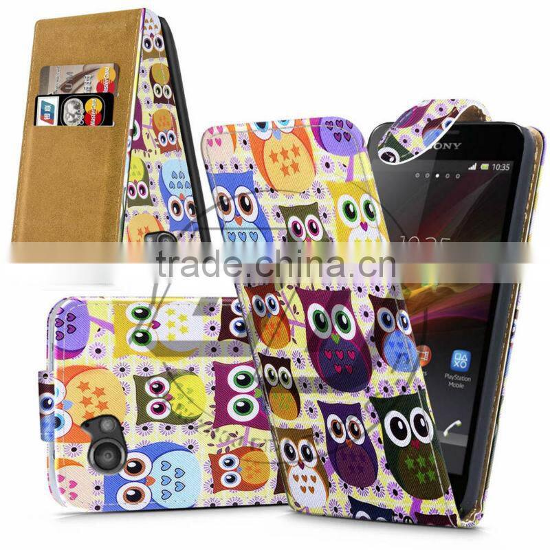 For Sony Xperia M C1905 High Quality Print Flip PU Leather Case Cover Moible Phone Case