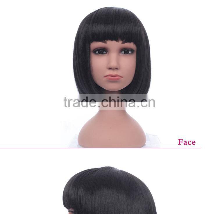 Quality guaranteed High Temperature Fiber children synthetic u part wig