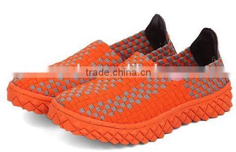 Beautiful multi color handmade elastic woven shoes,casual shoes