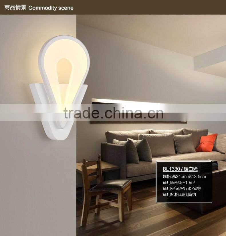 New Modern indoor 6W LED Reading Wall Lights High Quality Acrylic indoor led Wall Lamps