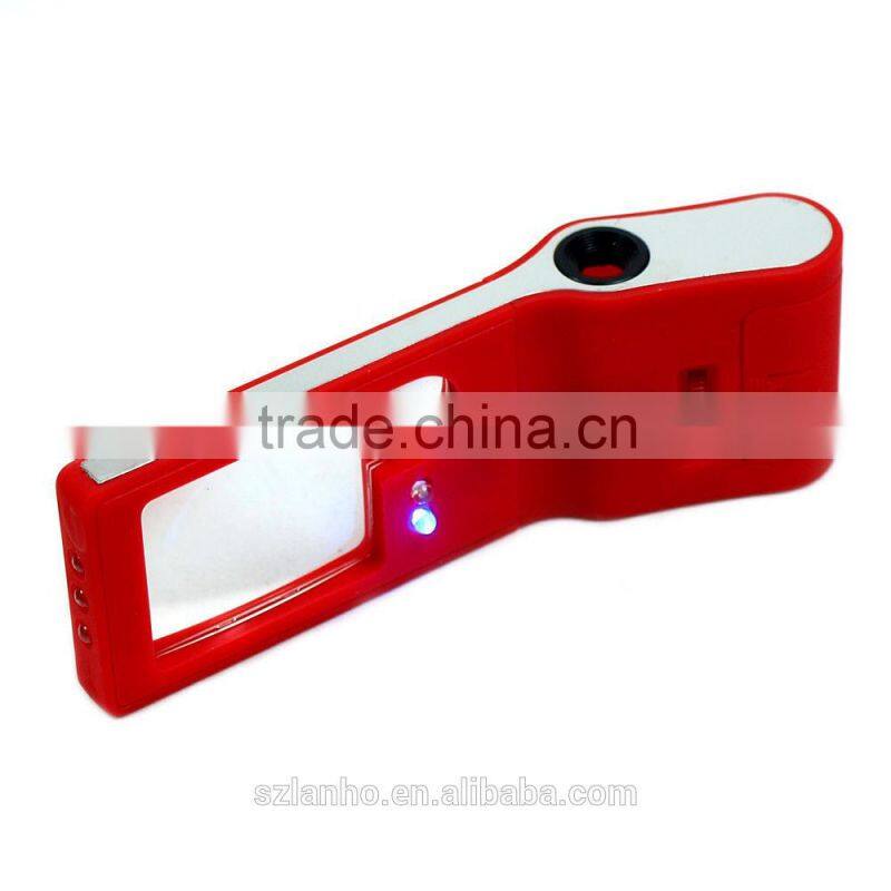 Mini 3X - 10X - 55X Jewelers Loupe / Magnifier / Microscope with LED & UV Lights