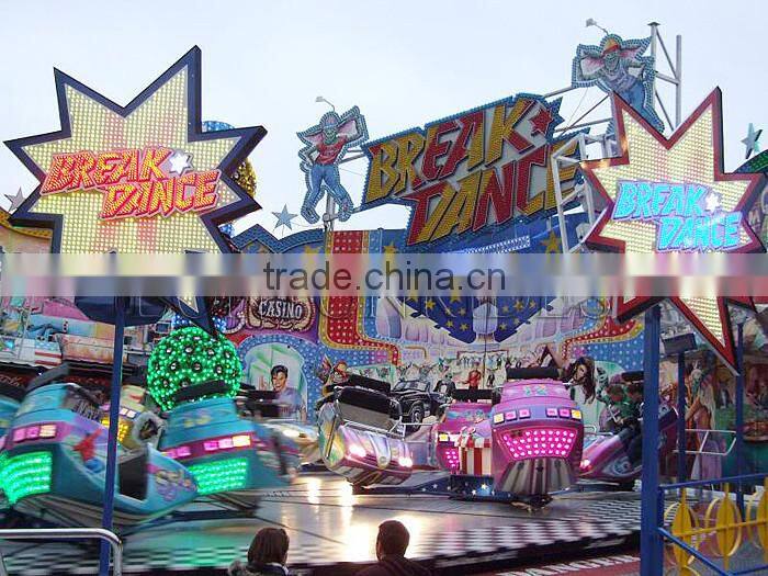 Thrill funfair break dance rides attraction park amusement rides crazy dance for sale