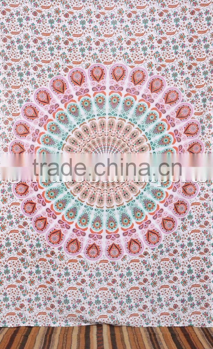 Bohemian Hippie Ethnic Cotton Mandala Wall Art Gypsy Psychedelic Home Decor Tapestry