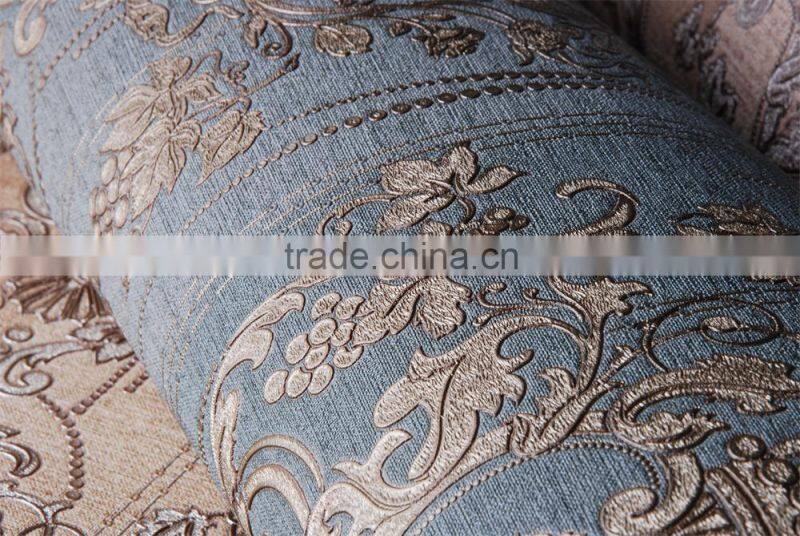 italian design lether effect deep embossed wallpaper with high quality