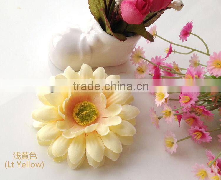 Hawaii Orange Artificial Gerbera Daisy Hair Flower Cute Chrysanthemum Flower