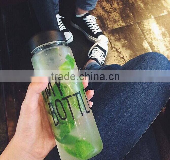 New Design Hot Selling BPA Free Fruit Infuser My Bottle 500ml Sports Plastic Water Bottle