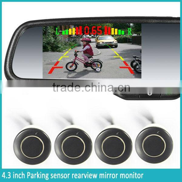reverse parking sensor rear view mirror germid with back camera display monitor