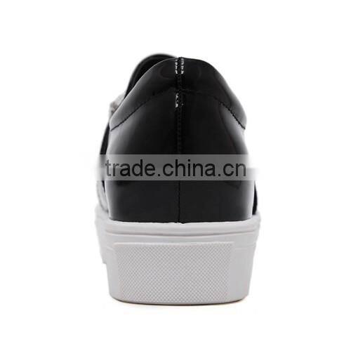black shoes women casual shoes newes designs 2016 PL1697