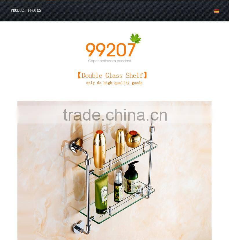20702 bathroom accessory heart Double glass shelf hotel use modern kitchen