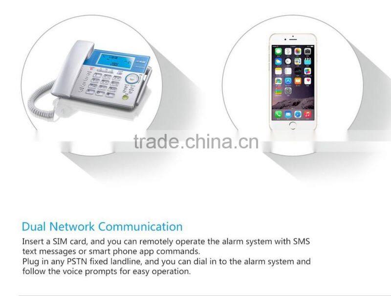 SSG new english voice prompt wireless alarm system with pstn and gsm communication