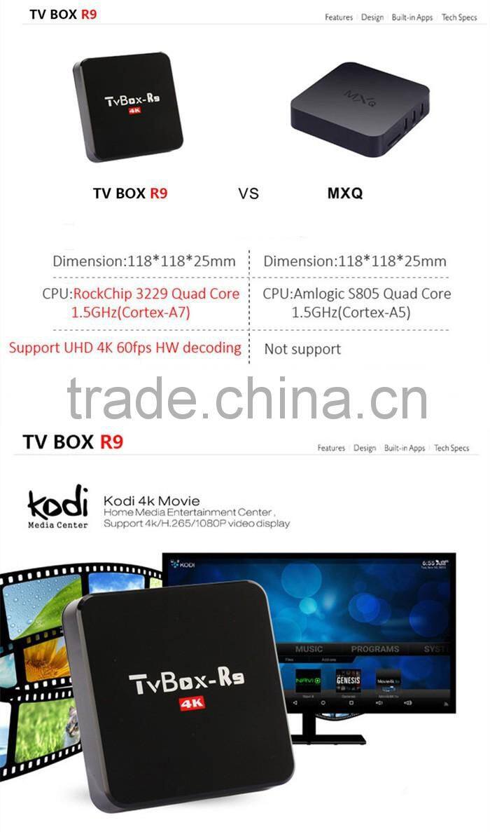 R9 High Definition Network Set Top Box RK3229 Quad Core 4K 1GB+8GB Android TV Box Europe Arabic Afrique Usa French IPTV