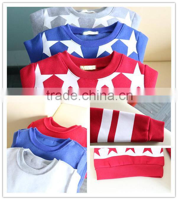 2015 long sleeves kids t shirt warm brands children winter clothing