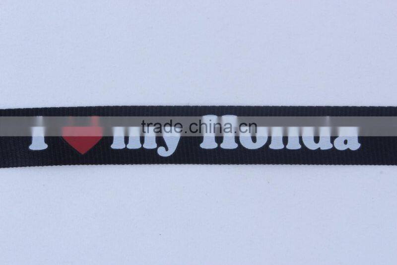 New style single cheap custom Logo nylon Printed Lanyard