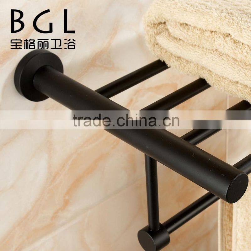 New design Wall mounted Bathroom accessories Stainless steel 304 Black finishing Towel shelf-11920