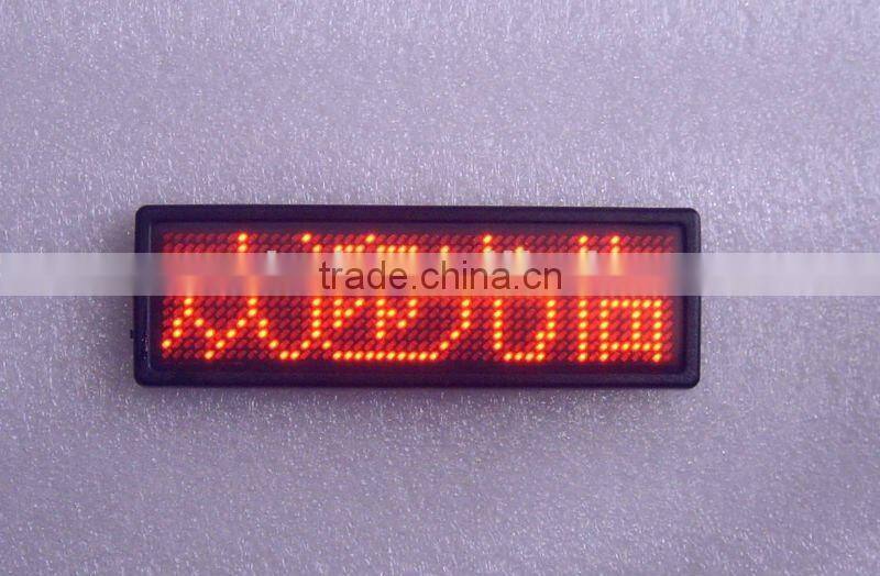 alibaba express china electronic magnetic programmable and usb rechargeable led scrolling badge
