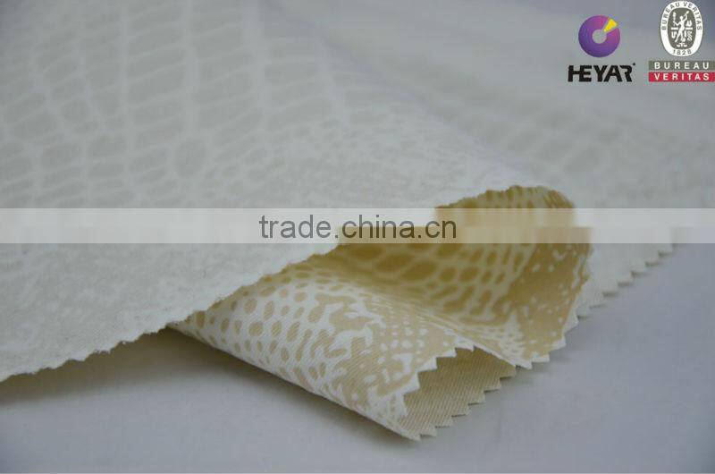Stretch print fabric cotton poly spandex twill