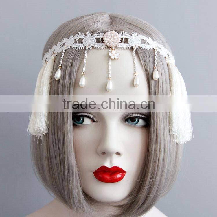 MYLOVE MLFD38 Bohemia hair accessory women white lace hair band for party