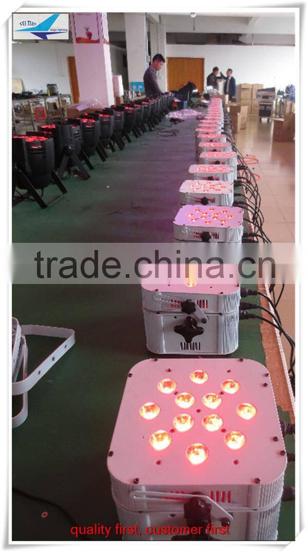 high power disco lighting 12*18W 6in1 dj battery powered led par lights