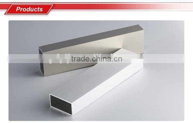 Anodized bronze aluminum square hollow tube for decoration