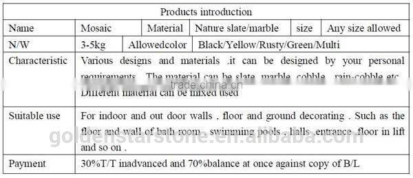 Classic Slate mix crystal glass mosaic tile