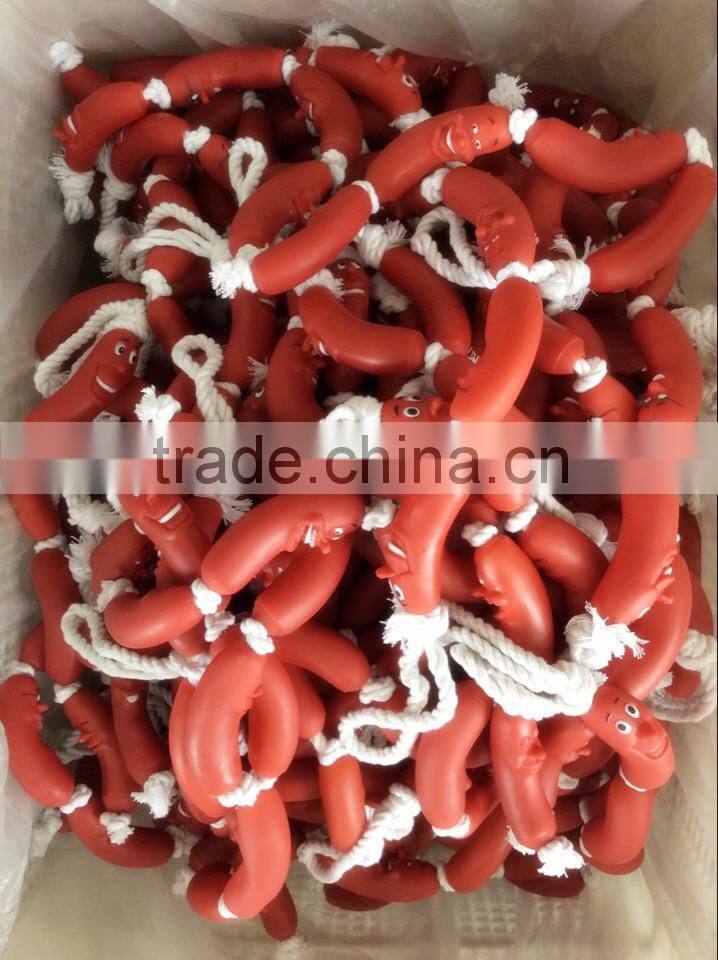 Promotional pet items sausage shaped 2014 new style novelty dog pet toy