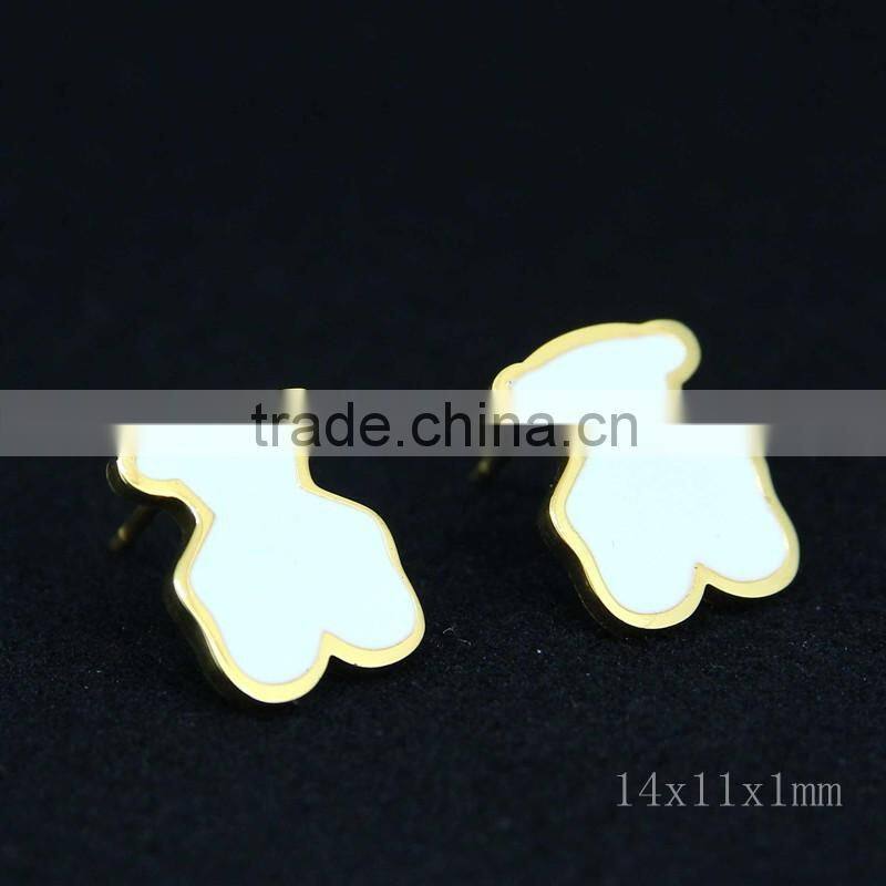bear stud earrings customized on sale