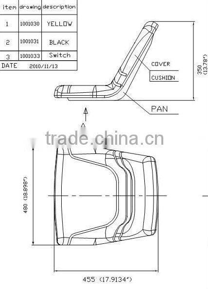 Cleaning machine seat for industrial electric floor scrubber cleaning machine