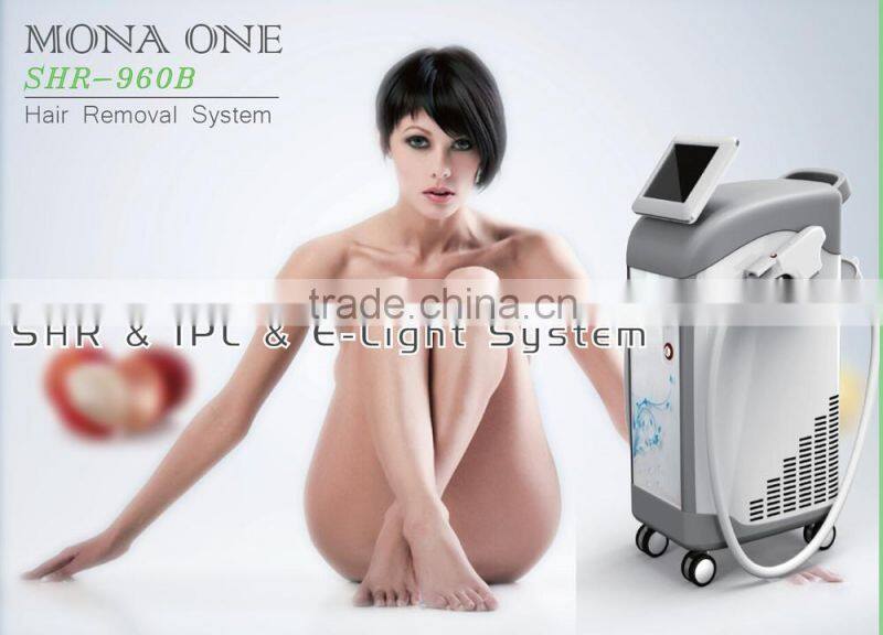 Painess fast super permanent hair removal machine Ipl shr e-light laser hair removal machine for sale