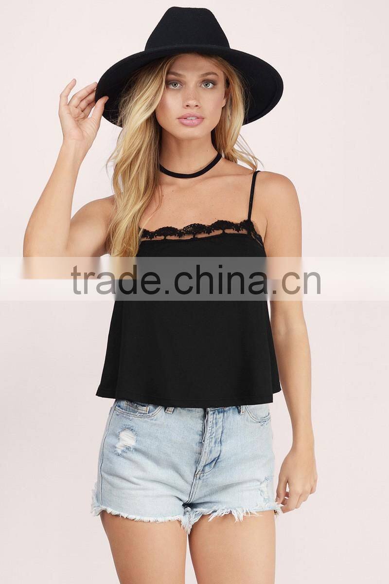 Bonvatt 2017 T - shirt knitted stitching lace shirt