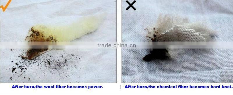 100% merino wool pile, wool length 10-35mm,250-1250GSM