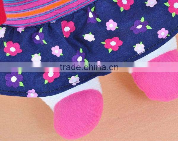 Funny stuffed plush rabbit toy with scarf