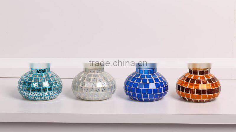 Glass jar Glass Candleholder mosaic shishahookah glass