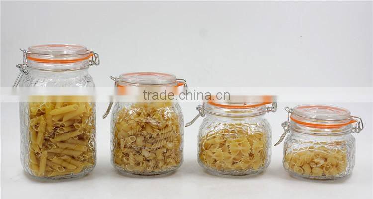 Clear Food Storage Glass Canister