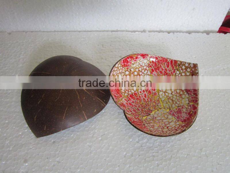 Nice design coconut shell bowl with eggshell outside, wholesale bowl from Vietnam