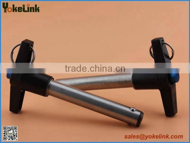 Blue aluminum button quick release pin with ring