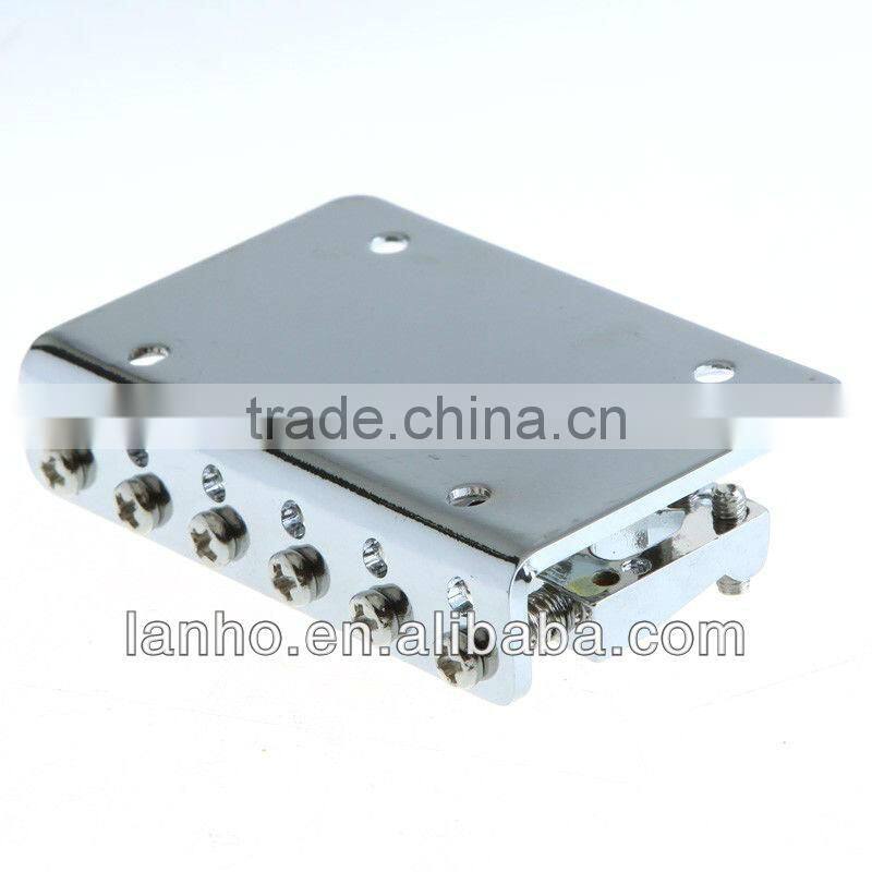 Guitar Bridge Top Load Parts Chrome 6 Strings Saddle Hardtail 65mm