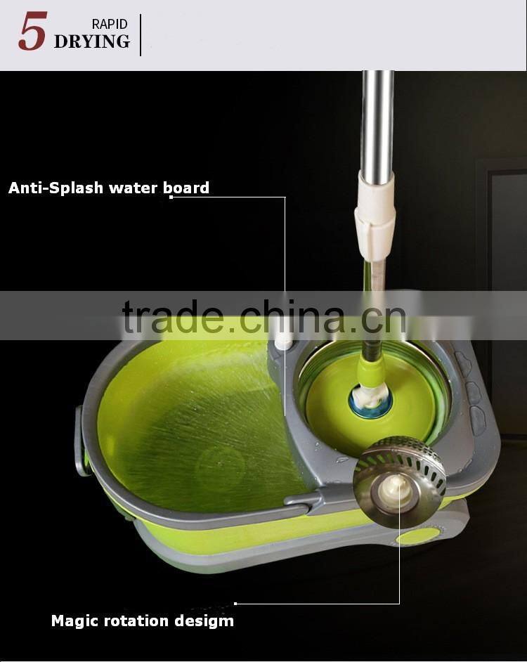 360 degrees Rotating Head Spin Easy Magic Floor Mop Bucket set Microfiber Spinning