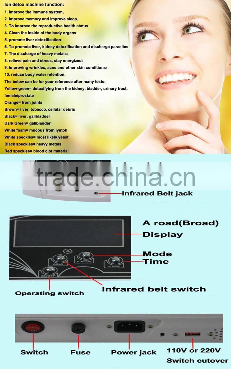 2017 Ion Heat Body Slimming and Detoxing Spa Unit foot health Machine