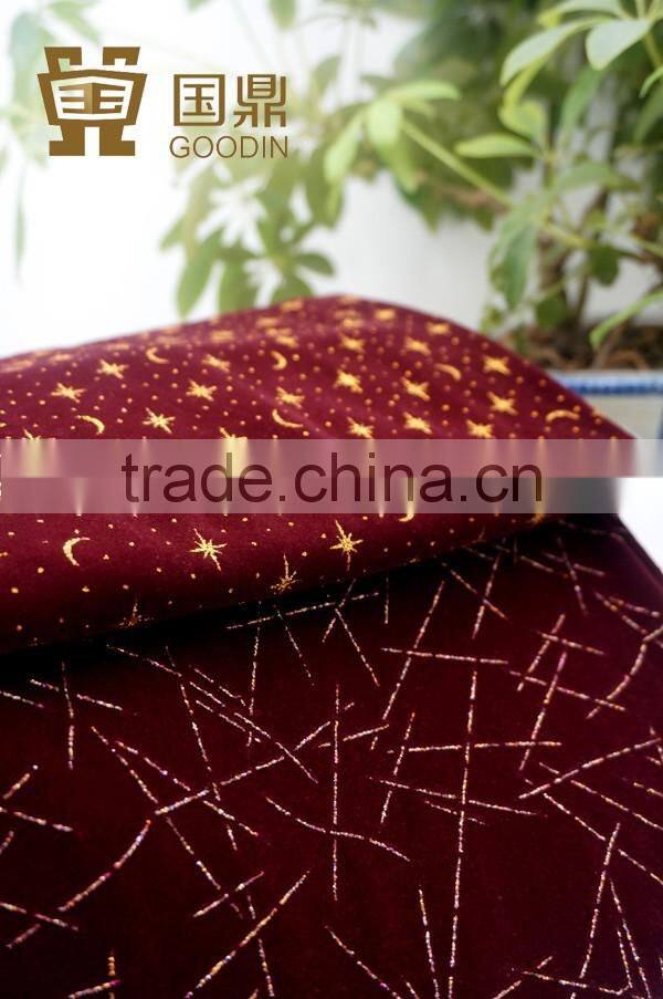 ITALIAN TEXTILE GILDED FABRIC FLOCKING