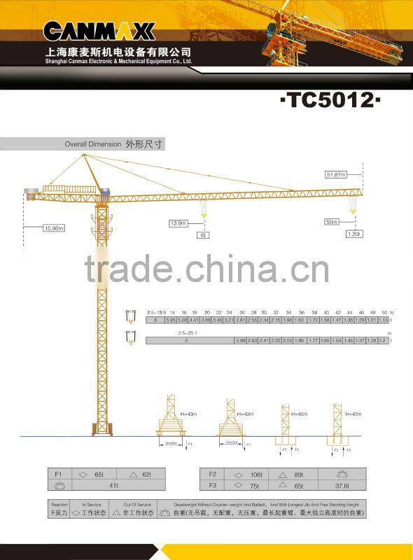Tower Crane--topkit TC5010--CANMAX