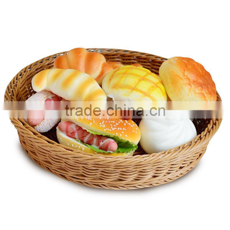 Modern Style rattan wicker round shape bread baskets for home or store