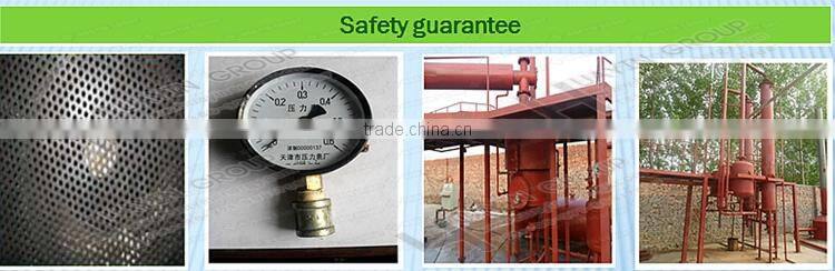 Produced by factory pyrolysis plastic tyre waste to crude oil fuel oil plant with high quality