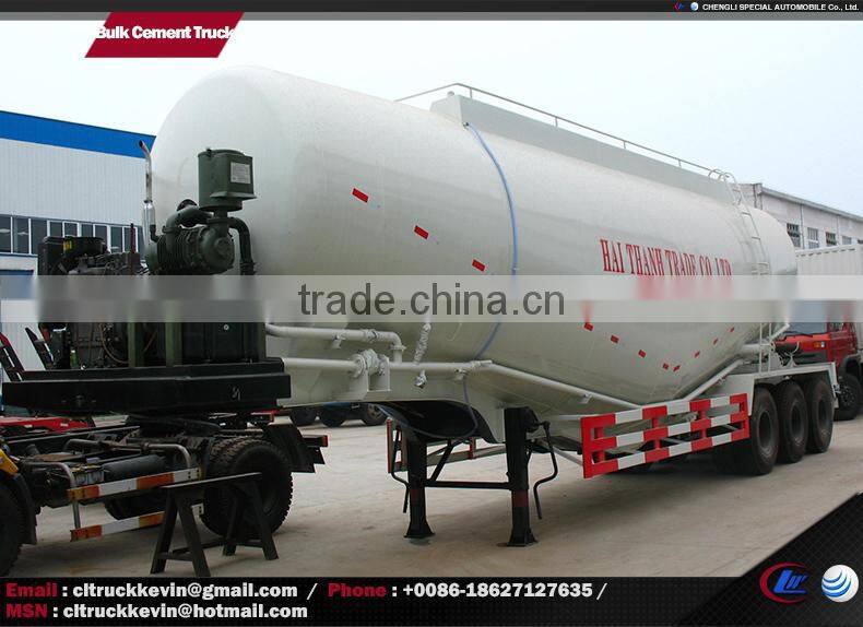 60000 liters dry powder bulk concrete tanker trailer
