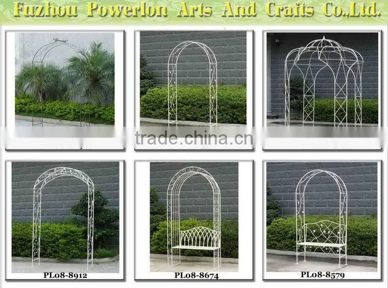 Wrought iron metal garden arch