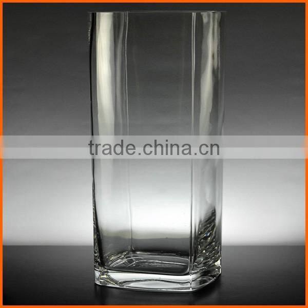 Wholesale square tall glass vases