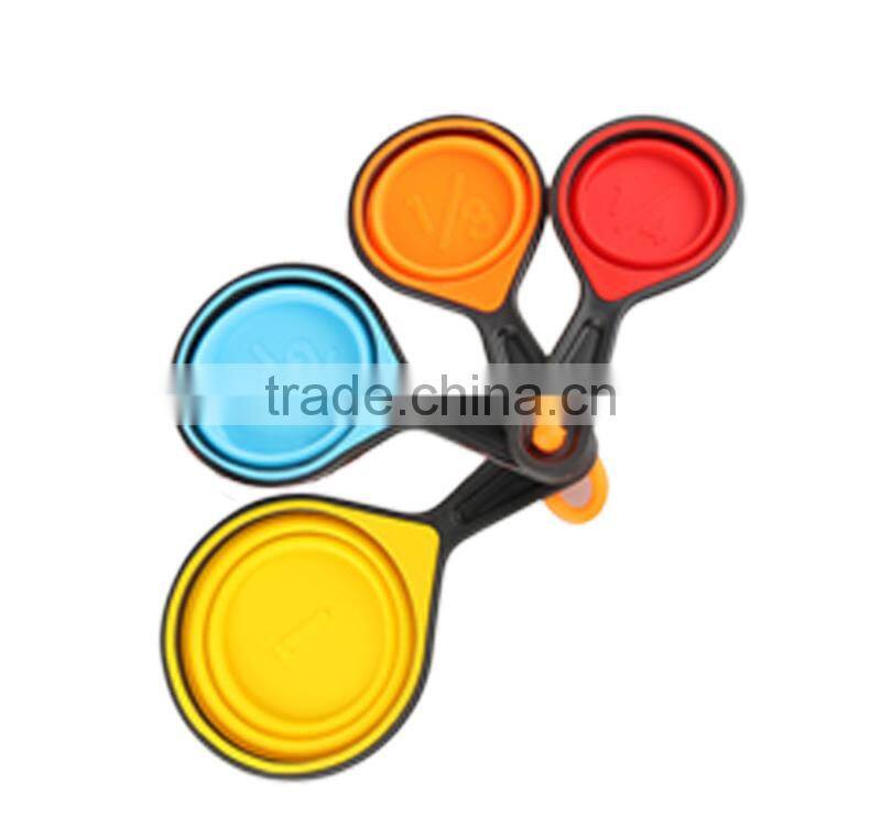 Promotion Factory price Collapsible Silicone homeware Measuring Cups